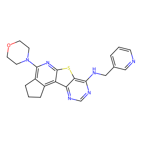 C22H22N6OS structure