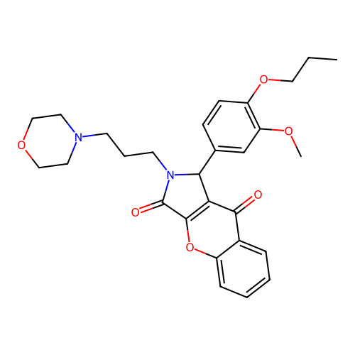 1-(3-methoxy-4-propoxyphenyl)-2-[3-(morpholin-4-yl)propyl]-1,2-dihydrochromeno[2,3-c]pyrrole-3,9-dione structure