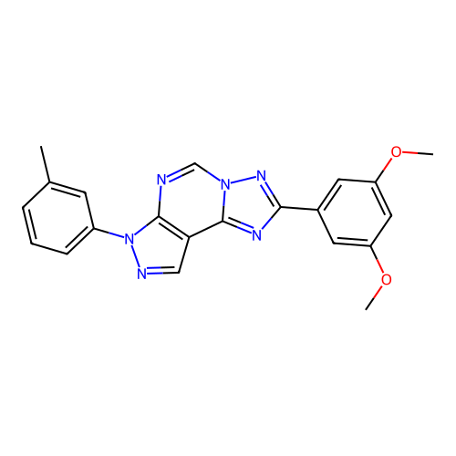 2-(3,5-dimethoxyphenyl)-7-(m-tolyl)-7H-pyrazolo[4,3-e][1,2,4]triazolo[1,5-c]pyrimidine structure