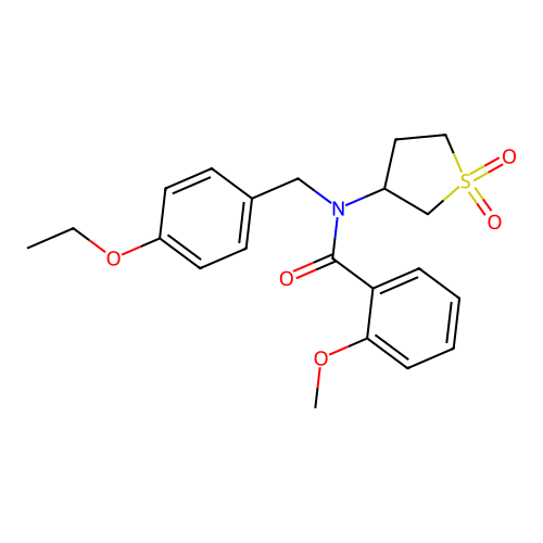 N-(1,1-dioxidotetrahydrothiophen-3-yl)-N-(4-ethoxybenzyl)-2-methoxybenzamide structure