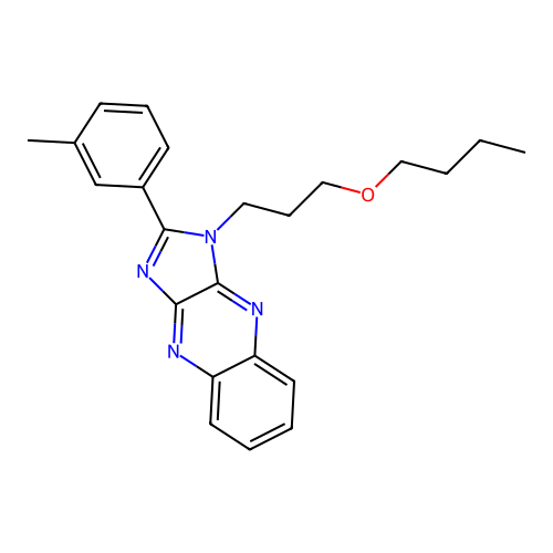1-(3-butoxypropyl)-2-(3-methylphenyl)-1H-imidazo[4,5-b]quinoxaline structure