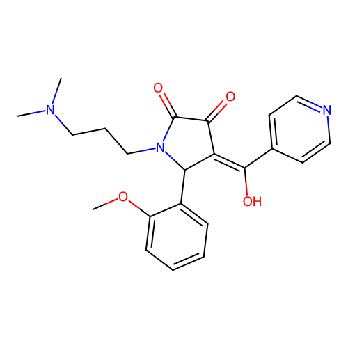 1-[3-(dimethylamino)propyl]-3-hydroxy-5-(2-methoxyphenyl)-4-(pyridine-4-carbonyl)-2,5-dihydro-1H-pyrrol-2-one structure