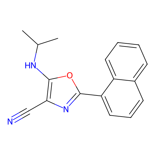 5-[(Methylethyl)amino]-2-naphthyl-1,3-oxazole-4-carbonitrile structure