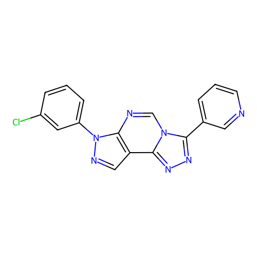 C17H10ClN7 structure