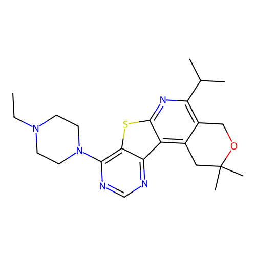 C23H31N5OS structure