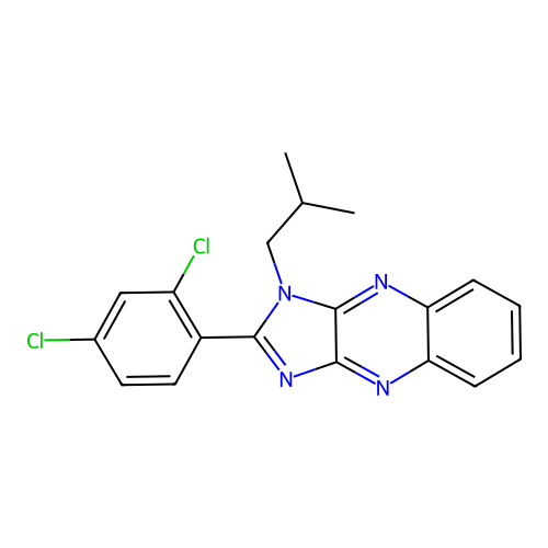 2-(2,4-dichlorophenyl)-1-(2-methylpropyl)-1H-imidazo[4,5-b]quinoxaline structure
