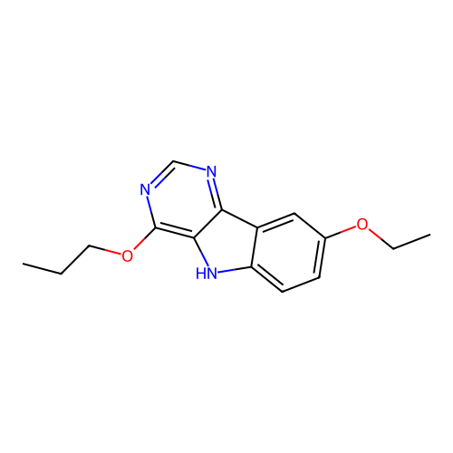 8-ethoxy-4-propoxy-5H-pyrimido[5,4-b]indole structure