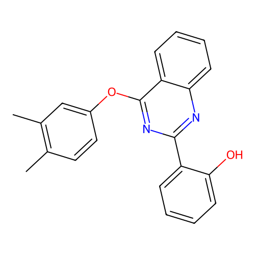 2-[4-(3,4-Dimethylphenoxy)-2-quinazolinyl]phenol structure