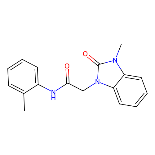 2-(3-methyl-2-oxo-2,3-dihydro-1H-benzimidazol-1-yl)-N-(2-methylphenyl)acetamide structure