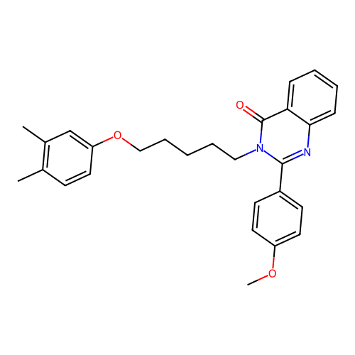 3-(5-(3,4-dimethylphenoxy)pentyl)-2-(4-methoxyphenyl)quinazolin-4(3H)-one structure