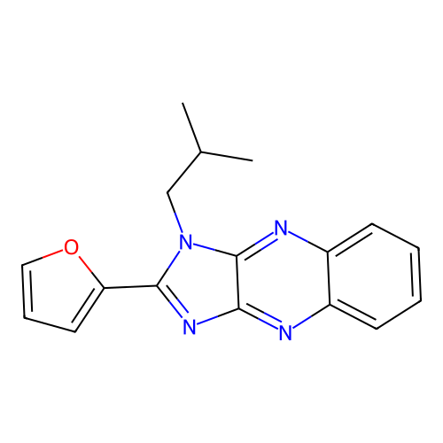 2-(furan-2-yl)-1-(2-methylpropyl)-1H-imidazo[4,5-b]quinoxaline structure