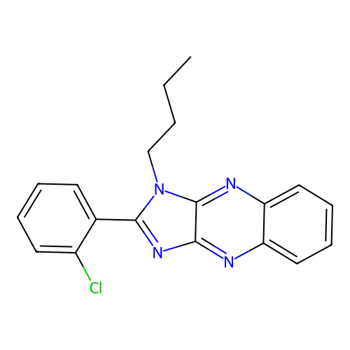 1-butyl-2-(2-chlorophenyl)-1H-imidazo[4,5-b]quinoxaline structure