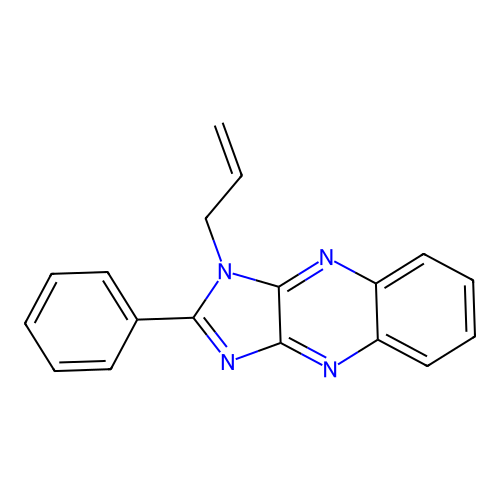 2-phenyl-1-(prop-2-en-1-yl)-1H-imidazo[4,5-b]quinoxaline structure