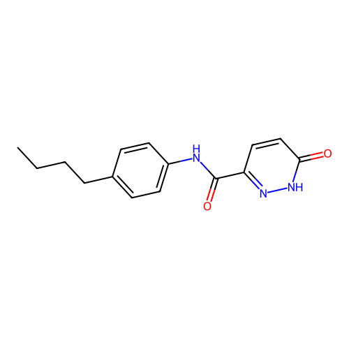 N-(4-butylphenyl)-6-oxo-1,6-dihydropyridazine-3-carboxamide structure