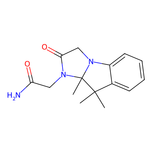 2-(3a,4,4-trimethyl-2-oxo-1H-imidazo[1,2-a]indol-3-yl)acetamide structure