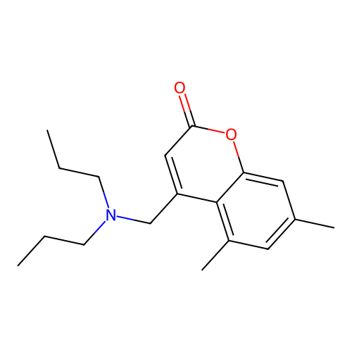 4-[(dipropylamino)methyl]-5,7-dimethyl-2H-chromen-2-one structure