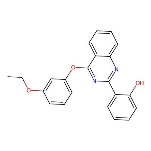 2-[4-(3-Ethoxyphenoxy)quinazolin-1-ium-2-yl]phenolate structure