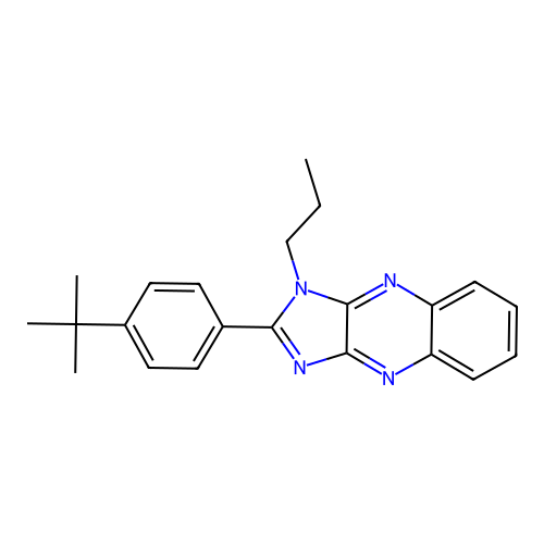 2-(4-tert-butylphenyl)-1-propyl-1H-imidazo[4,5-b]quinoxaline structure