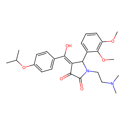 5-(2,3-dimethoxyphenyl)-1-(2-dimethylaminoethyl)-4-[hydroxy-(4-propan-2-yloxyphenyl)methylidene]pyrrolidine-2,3-dione structure