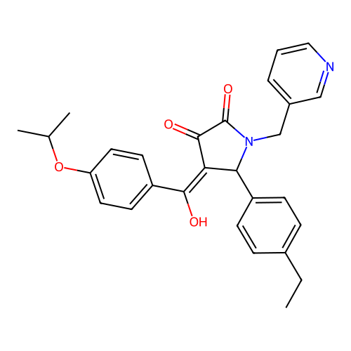 5-(4-ethylphenyl)-3-hydroxy-4-[4-(propan-2-yloxy)benzoyl]-1-[(pyridin-3-yl)methyl]-2,5-dihydro-1H-pyrrol-2-one structure