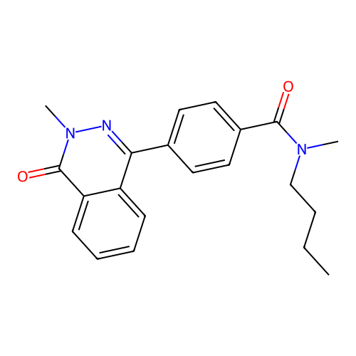 N-butyl-N-methyl-4-(3-methyl-4-oxo-3,4-dihydrophthalazin-1-yl)benzamide structure