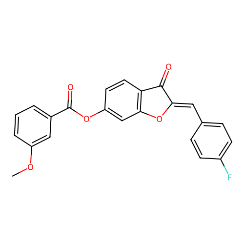 2-[(4-Fluorophenyl)methylene]-3-oxobenzo[3,4-b]furan-6-yl 3-methoxybenzoate structure