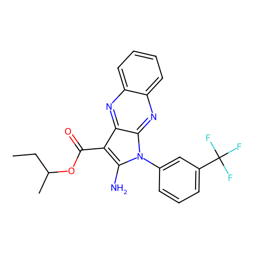 butan-2-yl 2-amino-1-[3-(trifluoromethyl)phenyl]pyrrolo[3,2-b]quinoxaline-3-carboxylate structure