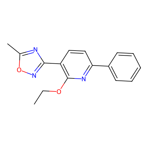 2-Ethoxy-3-(5-methyl-1,2,4-oxadiazol-3-yl)-6-phenylpyridine structure