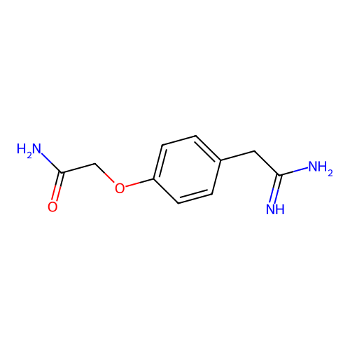 2-[4-(2-Amino-2-iminoethyl)phenoxy]acetamide structure