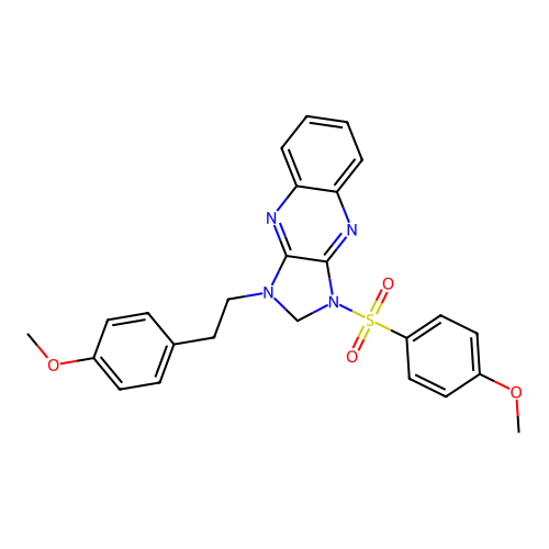 1-[2-(4-methoxyphenyl)ethyl]-3-(4-methoxyphenyl)sulfonyl-2H-imidazo[4,5-b]quinoxaline structure