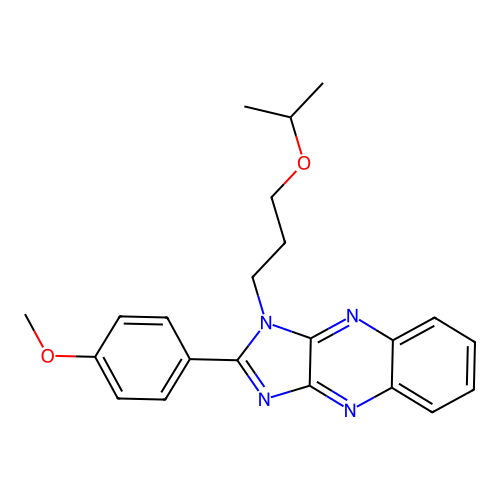 2-(4-methoxyphenyl)-1-[3-(propan-2-yloxy)propyl]-1H-imidazo[4,5-b]quinoxaline structure