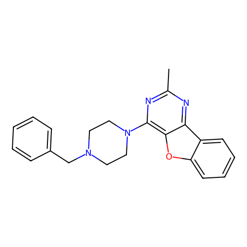 4-(4-Benzylpiperazin-1-yl)-2-methyl[1]benzofuro[3,2-d]pyrimidine structure