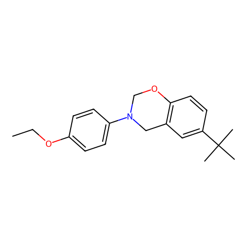 6-tert-butyl-3-(4-ethoxyphenyl)-3,4-dihydro-2H-1,3-benzoxazine structure