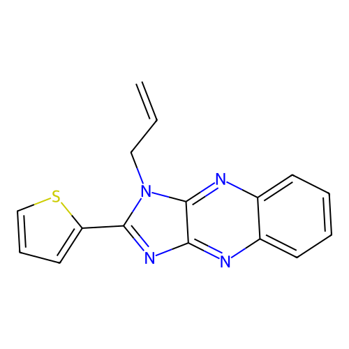 1-(prop-2-en-1-yl)-2-(thiophen-2-yl)-1H-imidazo[4,5-b]quinoxaline structure