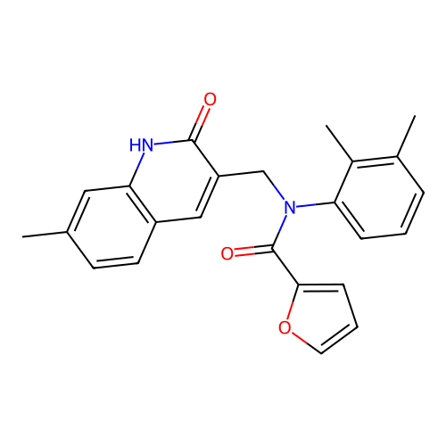N-(2,3-dimethylphenyl)-N-((2-hydroxy-7-methylquinolin-3-yl)methyl)furan-2-carboxamide structure