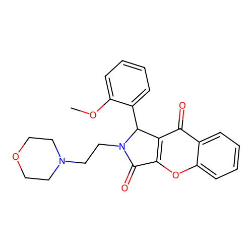 1-(2-methoxyphenyl)-2-(2-morpholin-4-ylethyl)-1H-chromeno[2,3-c]pyrrole-3,9-dione structure