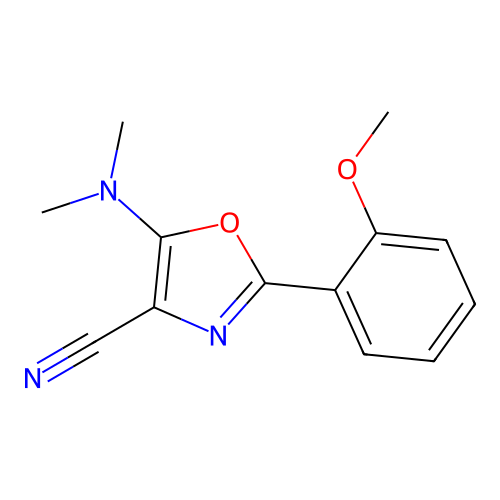 5-(Dimethylamino)-2-(2-methoxyphenyl)-1,3-oxazole-4-carbonitrile structure