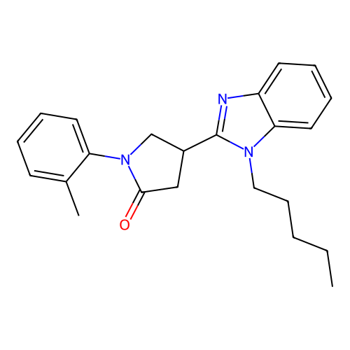 1-(2-methylphenyl)-4-(1-pentyl-1H-benzimidazol-2-yl)pyrrolidin-2-one structure