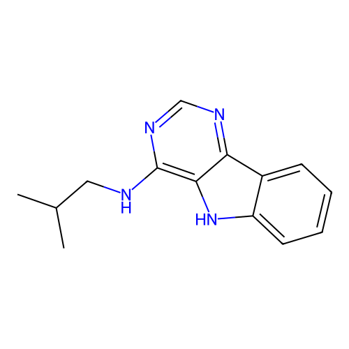 N-(2-methylpropyl)-5H-pyrimido[5,4-b]indol-4-amine structure