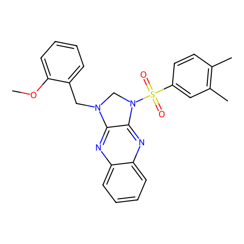 3-(3,4-dimethylphenyl)sulfonyl-1-[(2-methoxyphenyl)methyl]-2H-imidazo[4,5-b]quinoxaline structure