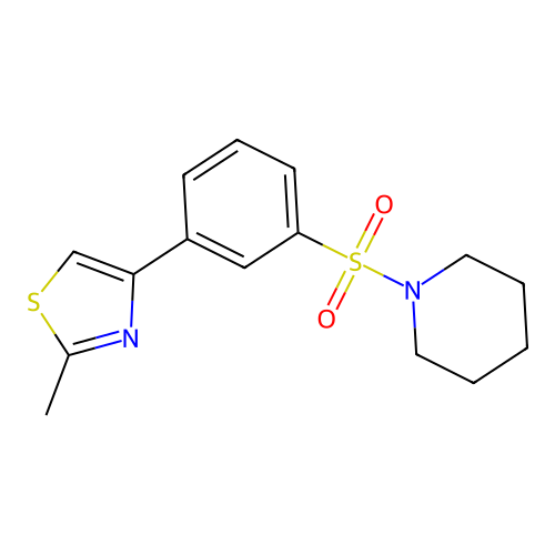 1-[3-(2-Methyl-thiazol-4-yl)-benzenesulfonyl]-piperidine structure