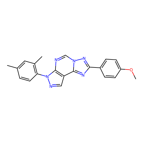 7-(2,4-dimethylphenyl)-2-(4-methoxyphenyl)-7H-pyrazolo[4,3-e][1,2,4]triazolo[1,5-c]pyrimidine structure