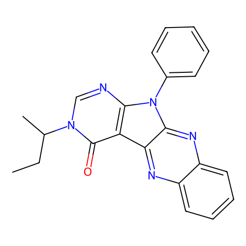 3-(sec-butyl)-11-phenyl-3H-pyrimido[5',4':4,5]pyrrolo[2,3-b]quinoxalin-4(11H)-one structure
