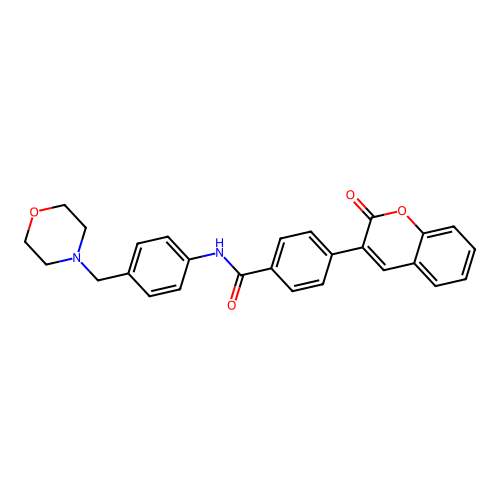 N-[4-(morpholin-4-ylmethyl)phenyl]-4-(2-oxo-2H-chromen-3-yl)benzamide structure