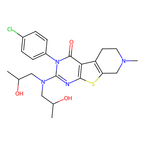C22H27ClN4O3S structure