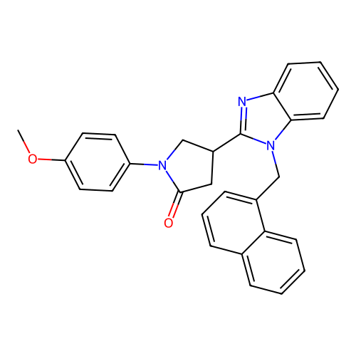 1-(4-Methoxyphenyl)-4-[1-(naphthylmethyl)benzimidazol-2-yl]pyrrolidin-2-one structure