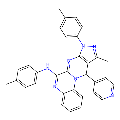 C32H27N7 structure
