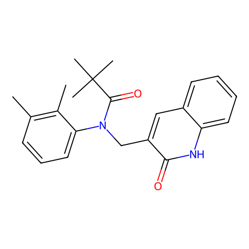 N-(2,3-dimethylphenyl)-N-((2-hydroxyquinolin-3-yl)methyl)pivalamide structure