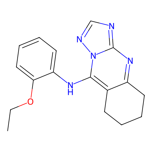 N-(2-ethoxyphenyl)-5,6,7,8-tetrahydro[1,2,4]triazolo[5,1-b]quinazolin-9-amine structure