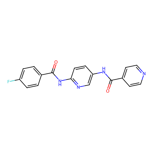 N-(6-(4-Fluorobenzamido)pyridin-3-yl)isonicotinamide structure